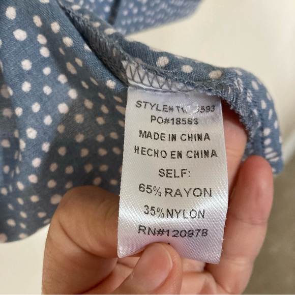 Entro Polka Dot Top with Vibrant Embroidery - Picture 5 of 6